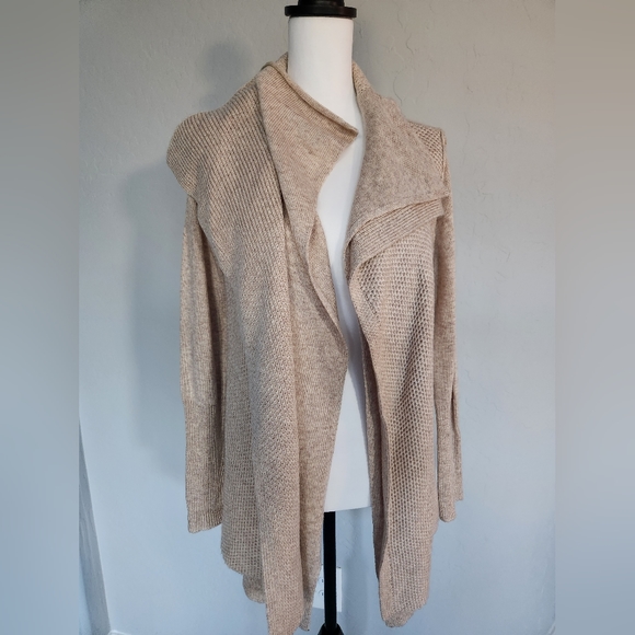 Soft Surroundings Wool Blend Cardigan Layered Knit Drapey Sweater Kendle Sz SP - Picture 8 of 13